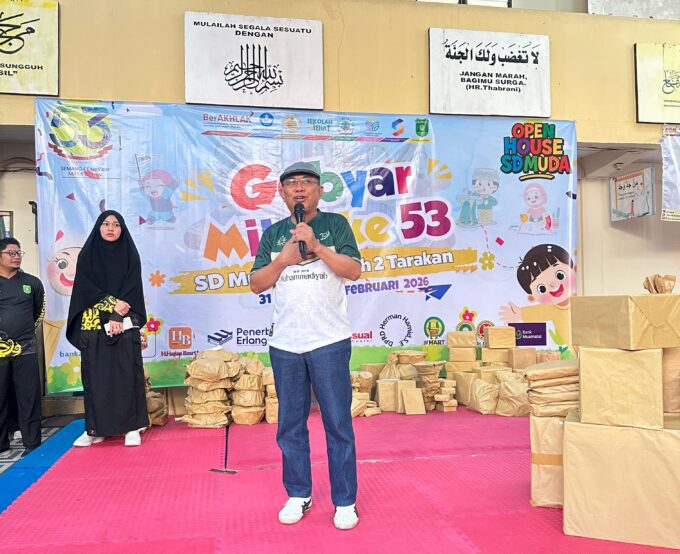 Meriah! Perayaan Milad ke-53 SD Muhammadiyah 2 Tarakan Bertabur Hadiah dan Kepedulian Sosial